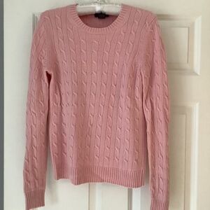Brooks Brothers Cashmere Cable Neck Sweater, Size M, Crew Neck